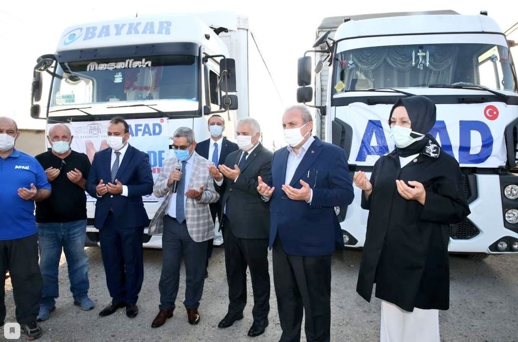  TBMM BAŞKANI ŞENTOP’UN KATILIMIYLA TEKİRDAĞ’DAN KASTAMONU’YA SELZEDELER İÇİN 3 TIR YARDIM MALZEMESİ GÖNDERİLDİ