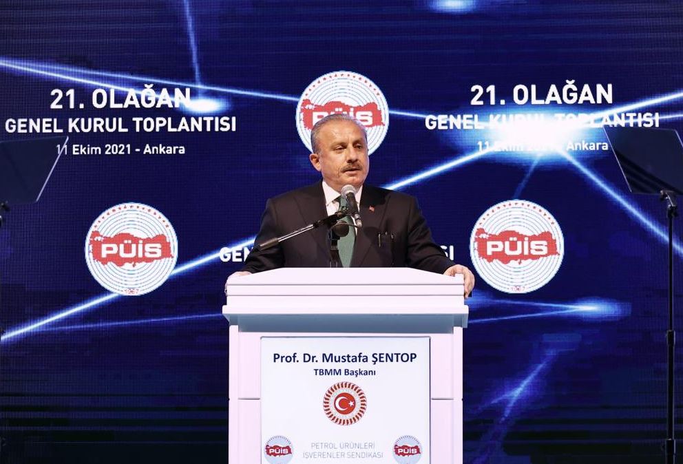  TBMM BAŞKANI ŞENTOP, PÜİS 21. OLAĞAN GENEL KURULU’NUN AÇILIŞINDA KONUŞTU