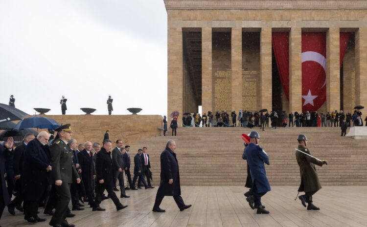  TBMM Başkanı Şentop başkanlığındaki devlet erkanı Anıtkabir’de düzenlenen törene katıldı