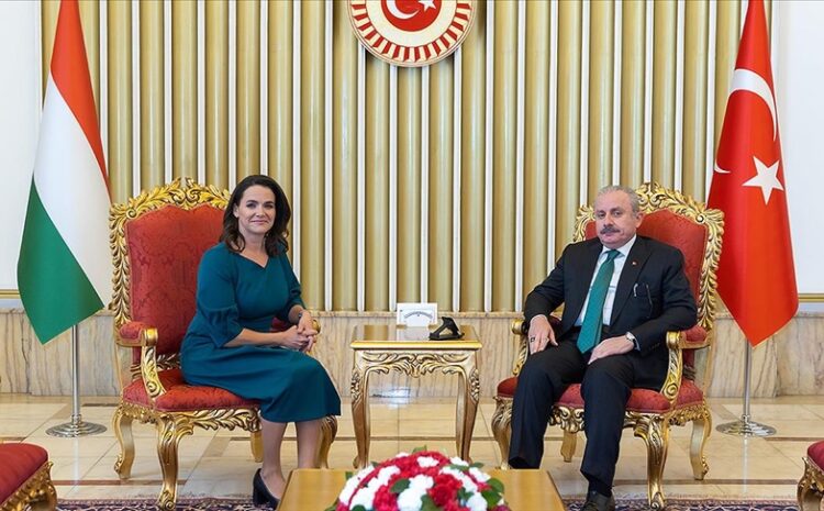  BMM Başkanı Şentop, Macaristan Cumhurbaşkanı Novak ile görüştü