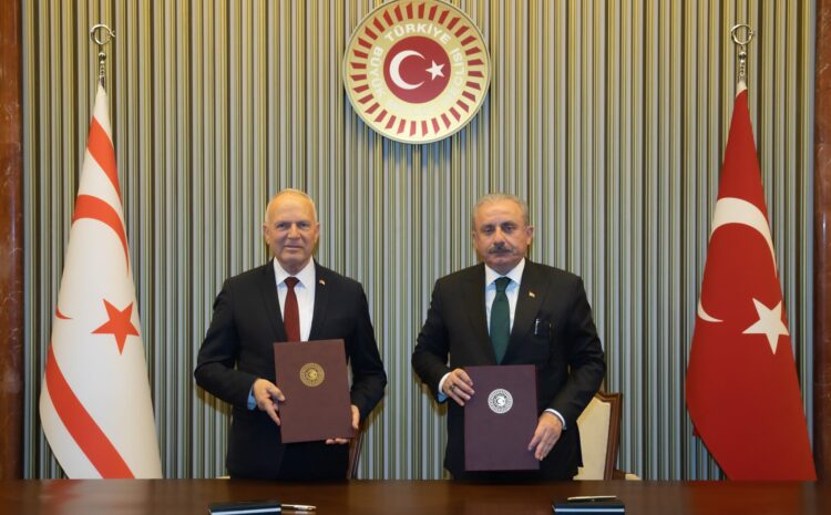  TBMM ve KKTC Cumhuriyet Meclisi arasında iş birliği protokolünü imzaladı