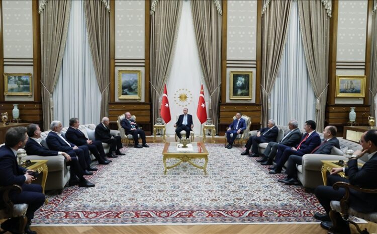  Cumhurbaşkanı Erdoğan, Cumhur İttifakı liderlerini kabul etti